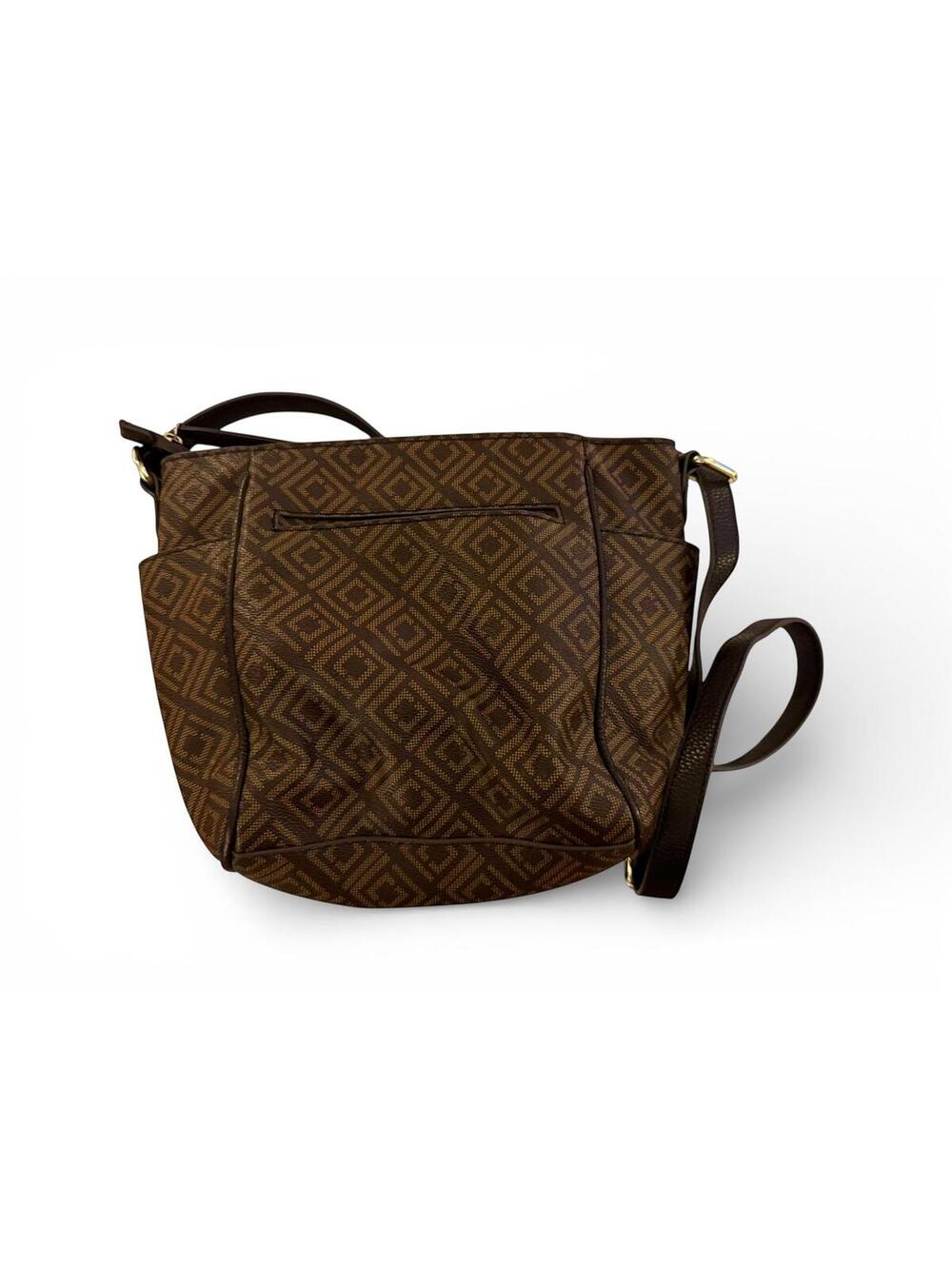Liz Claiborne Brown Patterned Shoulder Bag